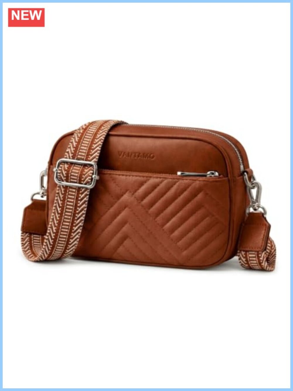 Quilted Crossbody Bag Faux Leather RFID Anti-Theft Travel Purse